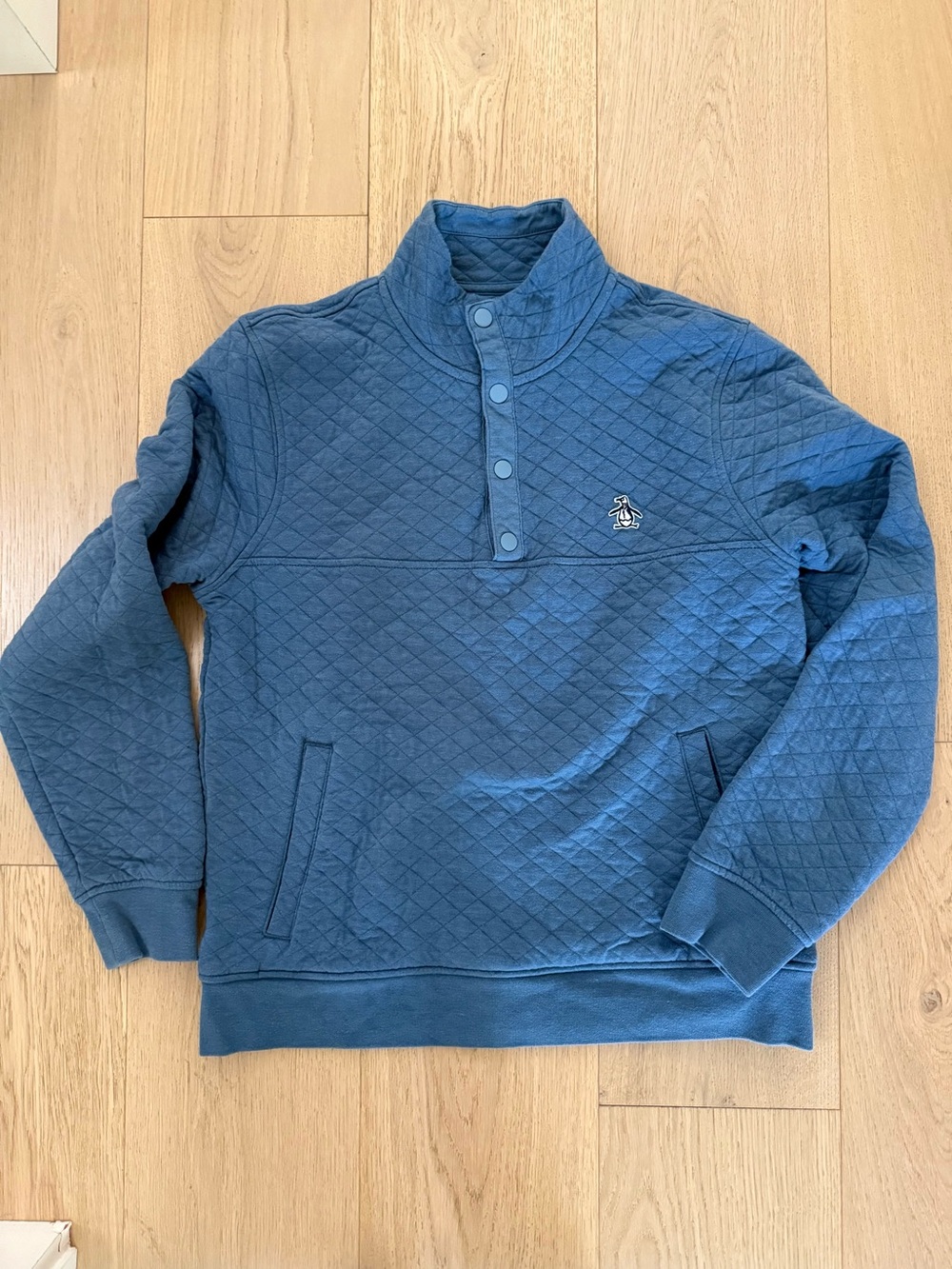 Original Penguin Quilted Half-Snap Pullover - Blue